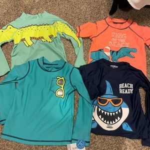 Lot of 4 - 3T swim shirts